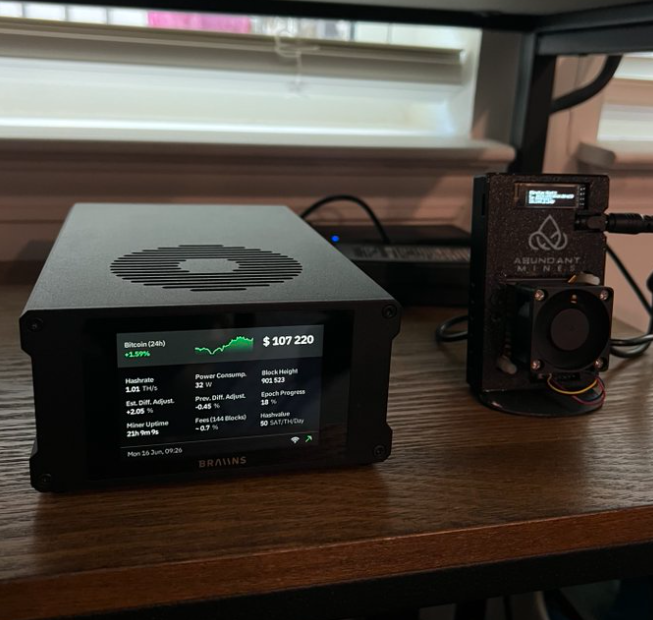 Dos mini ASIC de Bitcoin.