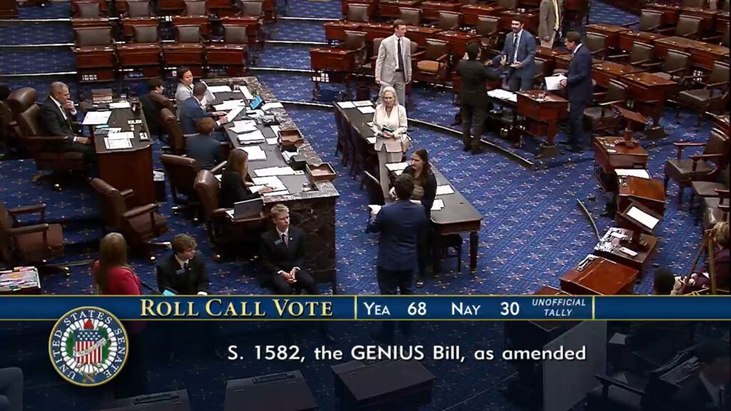 Captura del Congreso ante votación de GENIUS en el Senado.