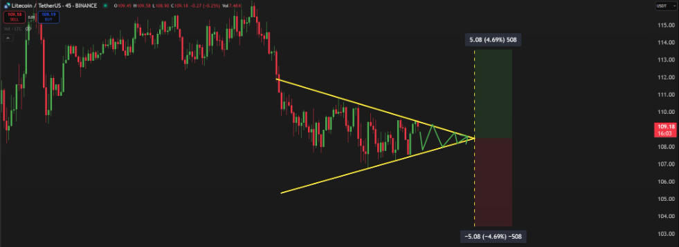 Gráfico de precio de litecoin.