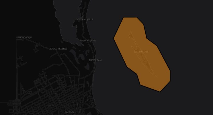 mapa de Isla Mujeres en BTC Maps.