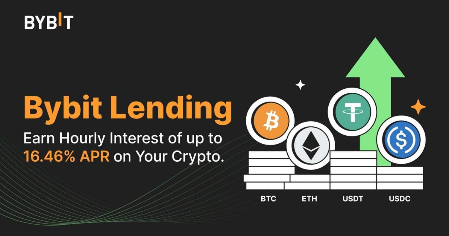 Logo de Bybit en blanco sobre fondo negro.