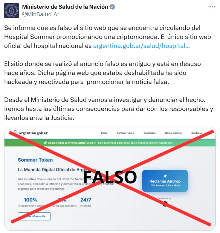 ministerio salud argentina hackeo