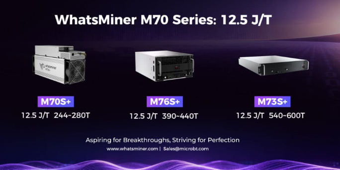 tres ASIC de la nueva linea Whatsminer de MicroBT.