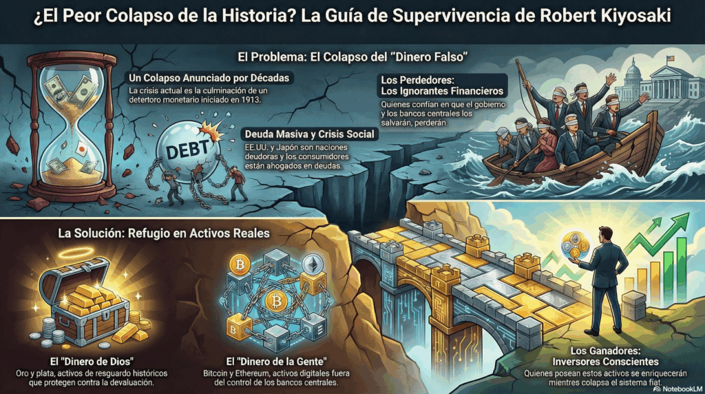 Infografía que ilustra los conceptos de Kiyosaki explicados en esta publicación.