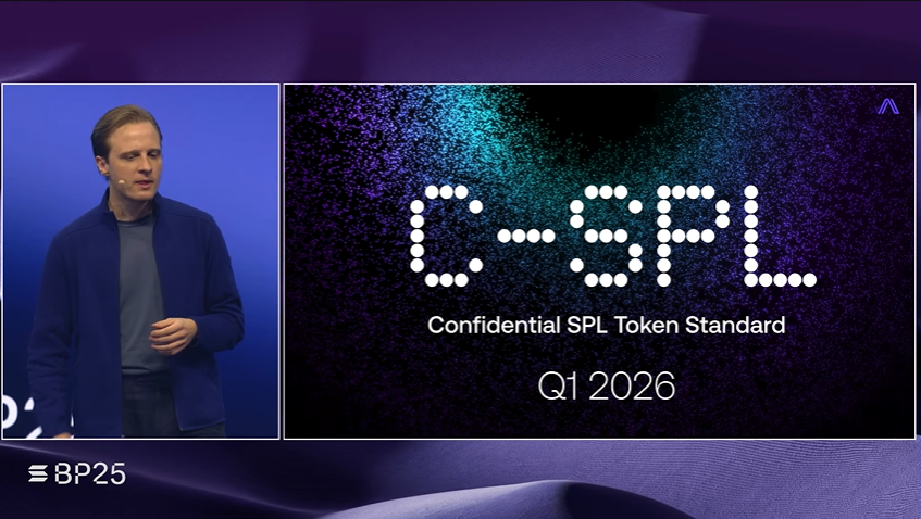 El cofundador y CEO de Arcium presentando el estándar C-SPL para la red Solana.
