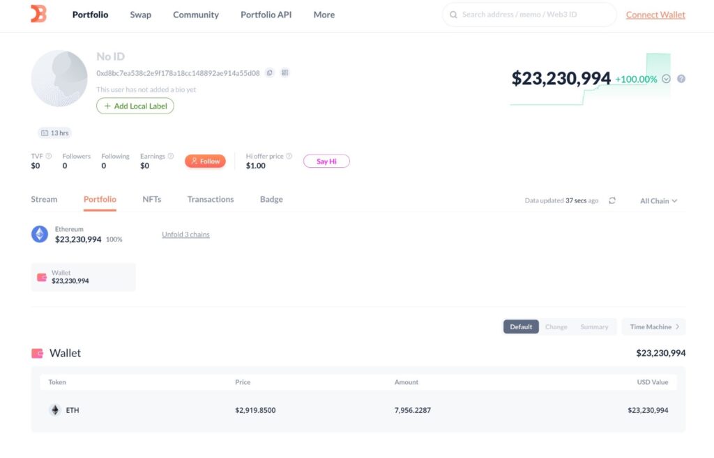 Captura de pantalla del portafolio de John Daghita.