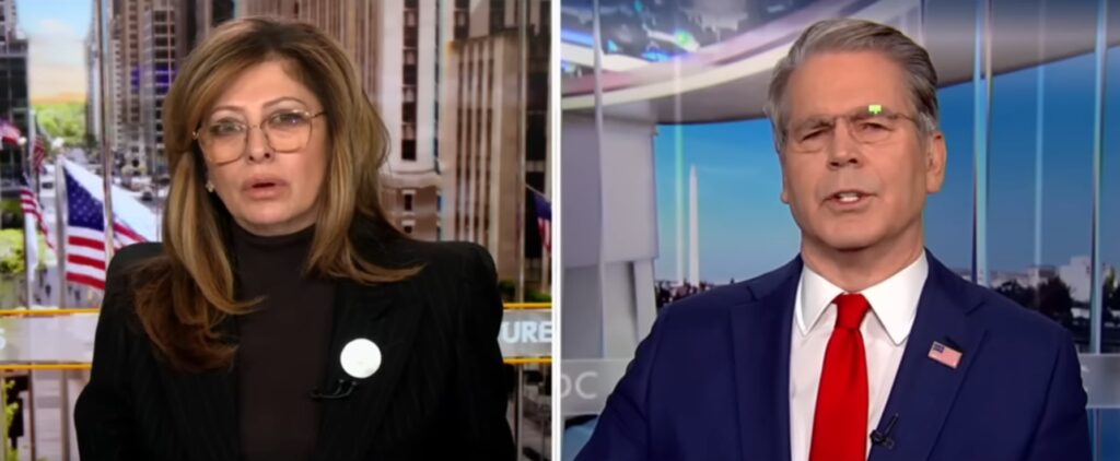 Fotografía de la entrevista a Scott Bessent.