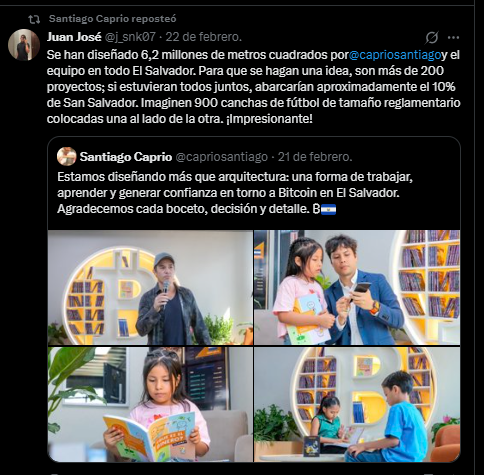 Proyectos arquitécnicos con la integración de Bitcoin presentados por Santiago Caprio para El Salvador.