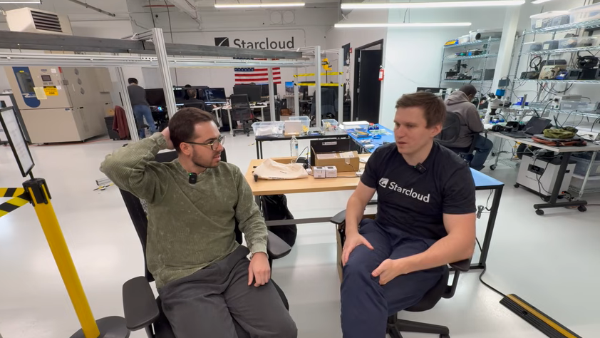 El CEO de la empresa de computación espacial Starcloud en una entrevista.