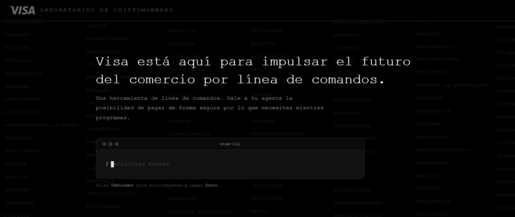 Interfaz de un CLI creado por Visa.