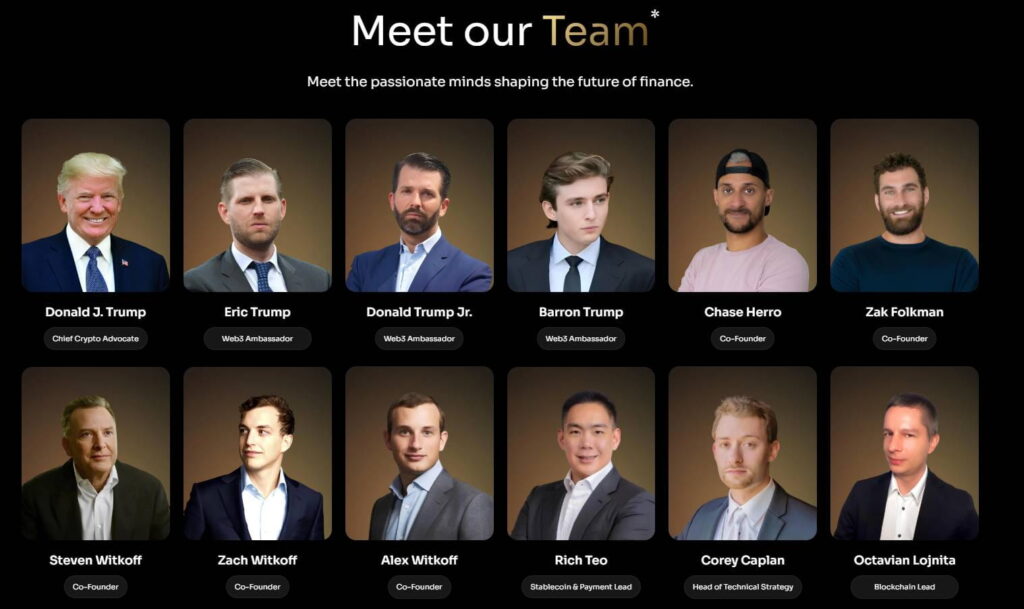 La familia Trump y otros empresarios son los fundadores y creadores del proyecto. Fuente: Peter Girnus - X.
