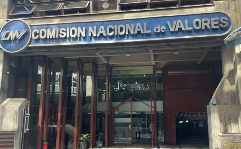 Fotografía de la sede de la CNV en Buenos Aires.