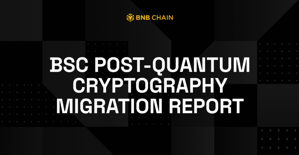 Portada de un reporte de la red de criptoactivos BNB chain sobre computación cuántica.