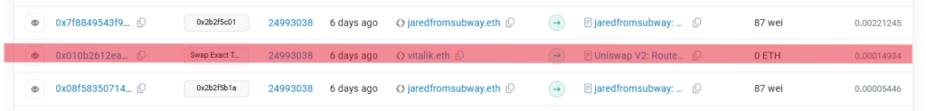 Datos del explorador de bloques de Ethereum, etherscan.